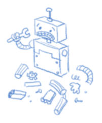 broken robot illustration